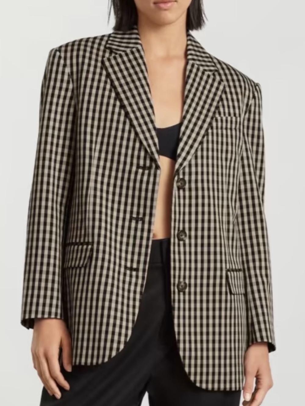NWOT Everlane Oversized Checked Gingham Blazer | Women’s Size 2